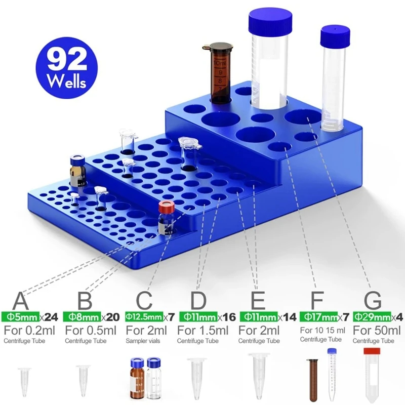Lab Equipment - Rak Tabung Uji Multifungsi Rak Botol